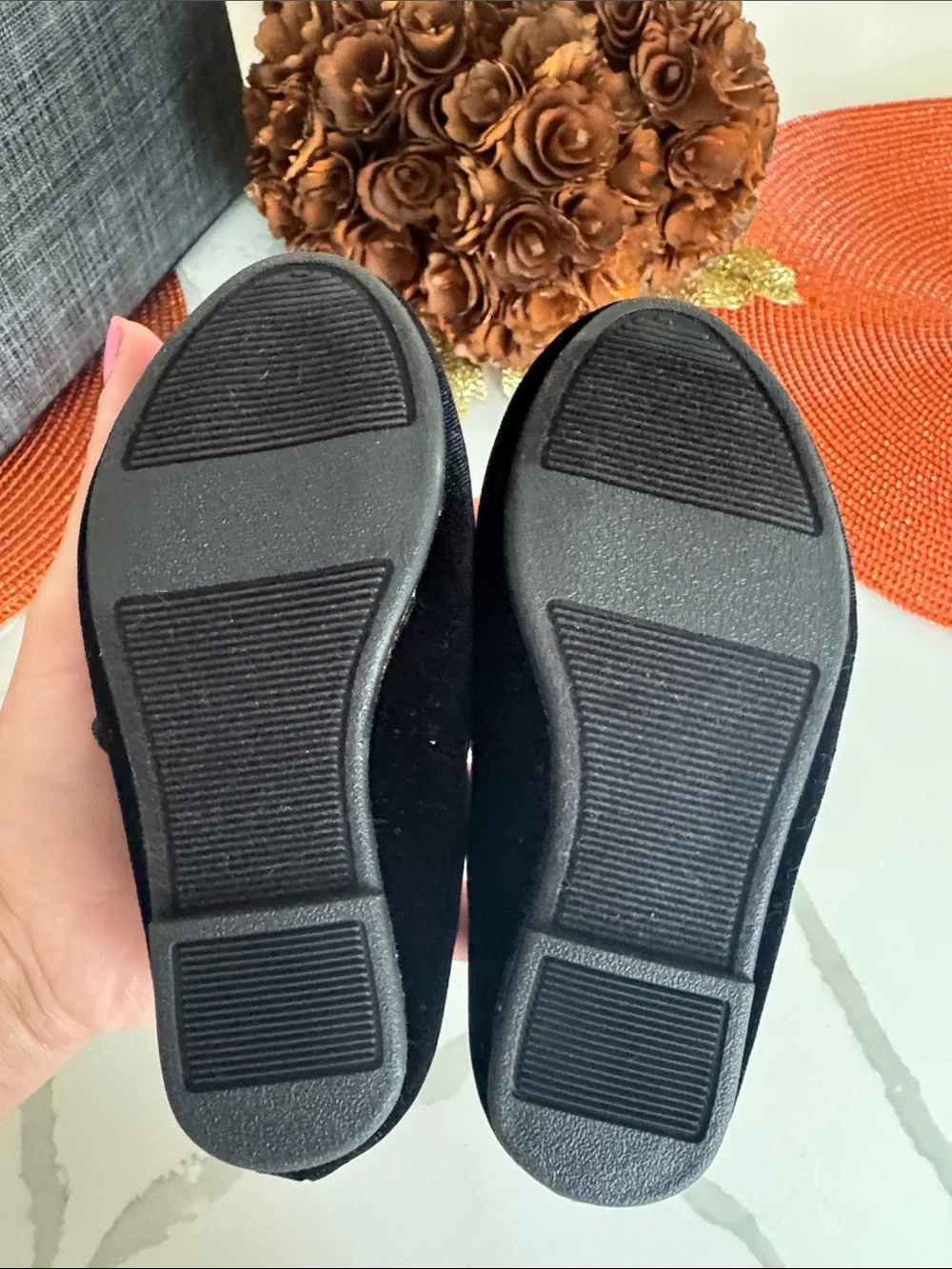 Old Navy Black Velvet Double-Strap Mary Jane Shoes for Kids